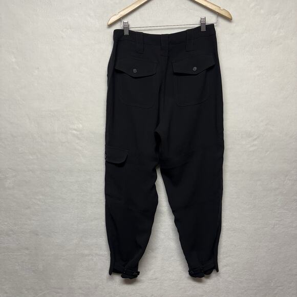Trina Turk Barrier Islands Utility Cargo Jogger Pants Multi Pocket Black Size 4 - Picture 2 of 13